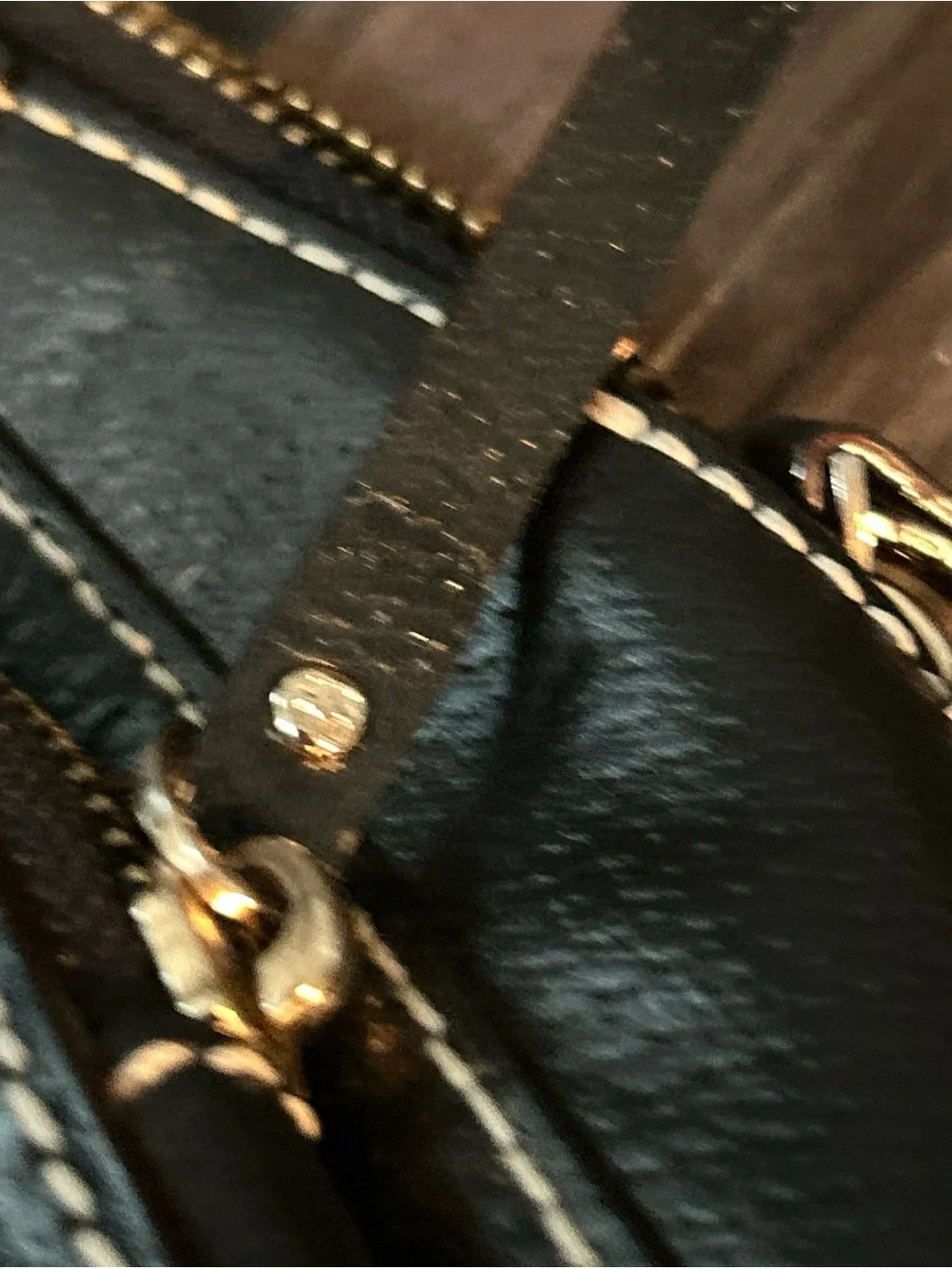 kate spade black leather dome satchel with gold hardware